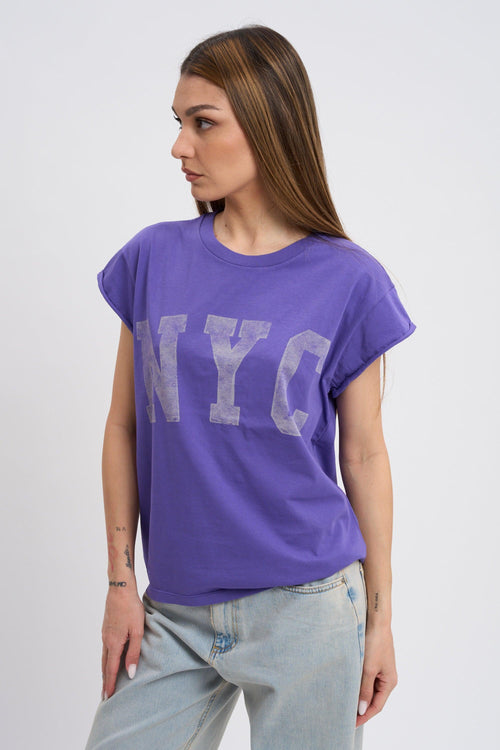 BOWERY T-SHIRT SMANICATA VIOLET 1182