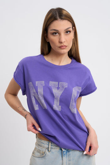 BOWERY T-SHIRT SMANICATA VIOLET 1182 - 4