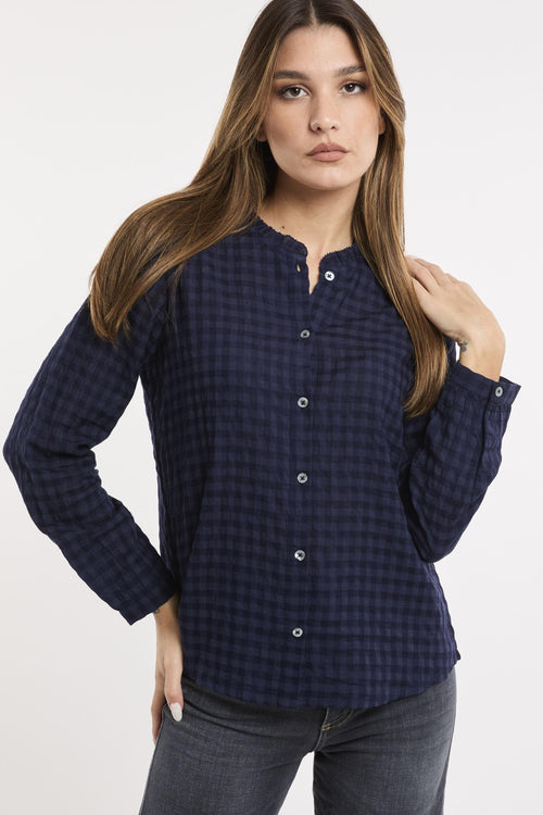 Camicia Vichy Rouches 6513