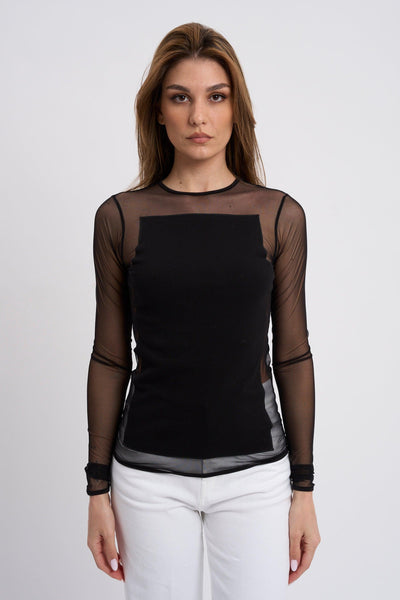 Girocollo Cotone/Tulle 1006