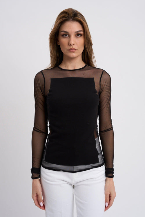 Girocollo Cotone/Tulle 1006