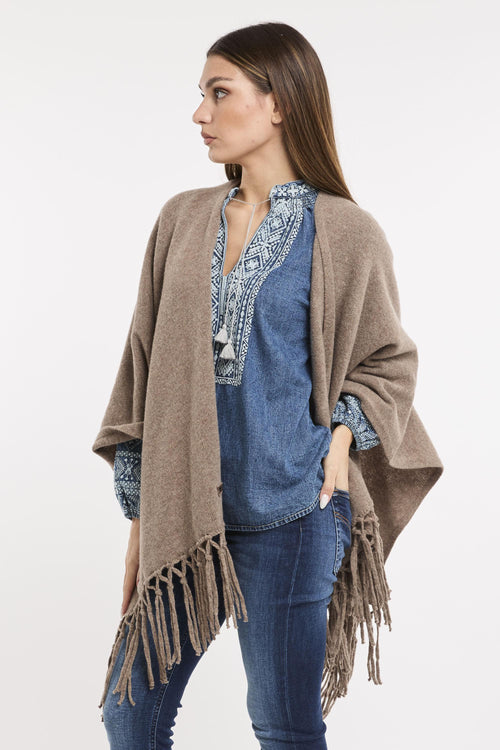 Poncho in Pura Lana 6362 - 2