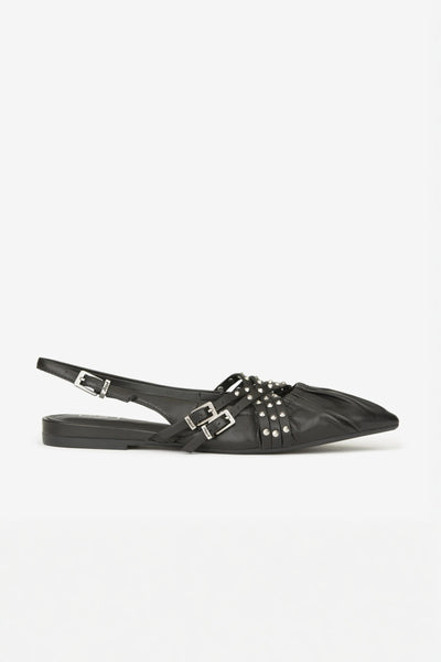 Slingback Nappa Foulard Black 1096