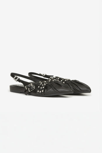 Slingback Nappa Foulard Black 1096 - 2