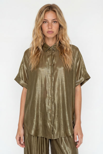 S DEMOISELLES Camicia Over Metallizzata 1086