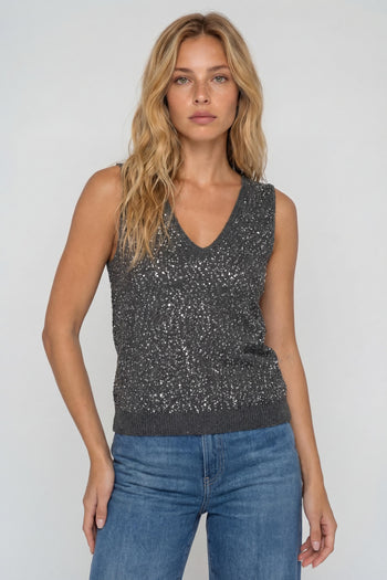 Canotta maglia con Paillettes 1620 - 2