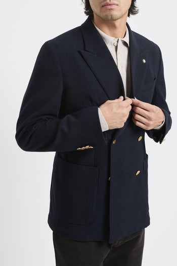 Giacca doppiopetto in flanella di lana stretch - 5