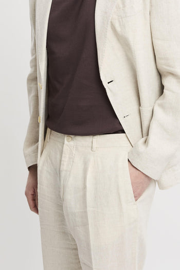 Abito in lino lavato beige - 7