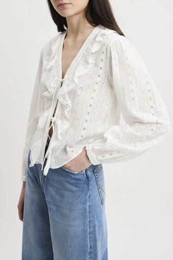 Top Evie in cotone con ricamo - 2