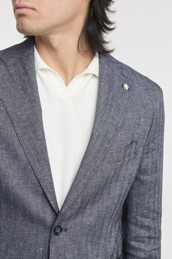 Giacca nuvola chevron lino e cotone - 4