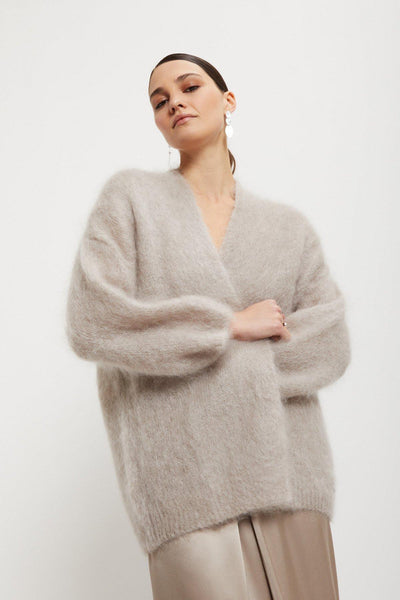 Cardigan in lana mohair