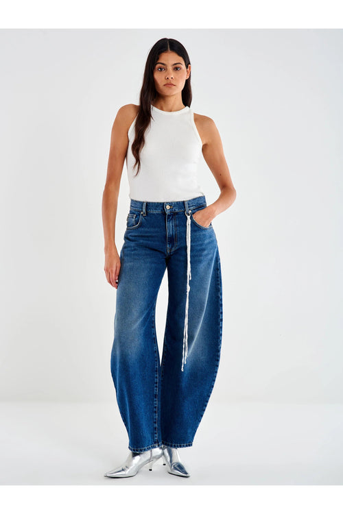 Jeans Denise ampio con catena