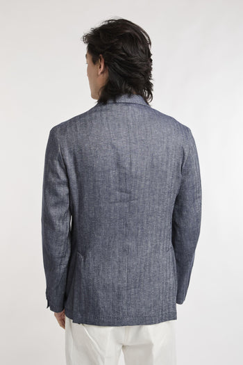 Giacca nuvola chevron lino e cotone - 8