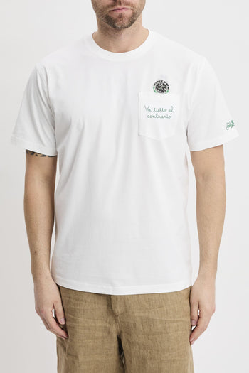 T-shirt Austin con orologio e ricamo "Va tutto al contrario" - 2