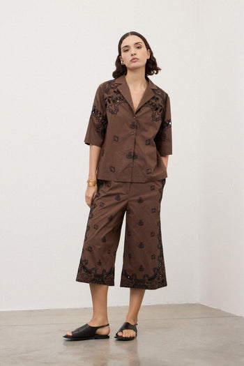 Camicia relaxed ricamata - 4
