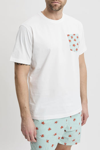 T-shirt Blanche con taschino - 2
