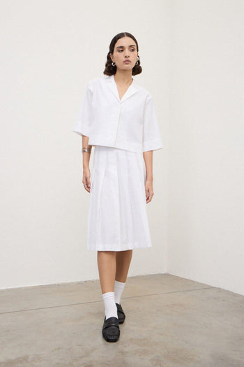 Camicia cropped a mezza manica - 4