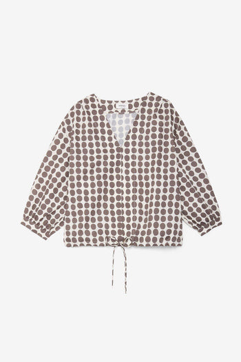 Blusa con scollo a V - 5