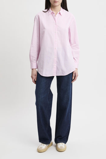 Camicia Brigitte in cotone a righe con ricamo - 7
