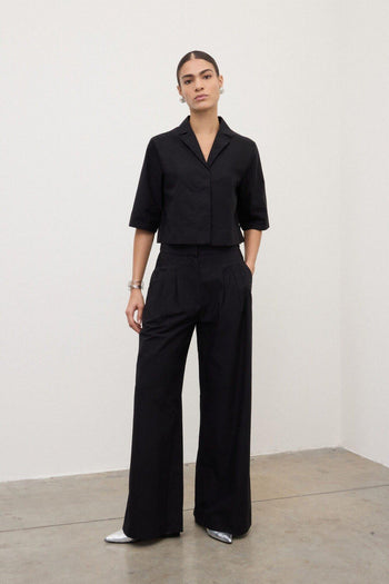 Pantalone ampio con pince - 2