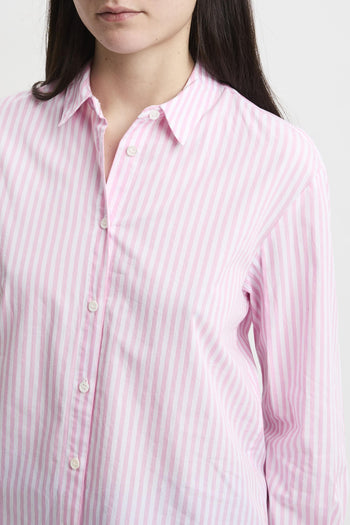 Camicia Brigitte in cotone a righe con ricamo - 3