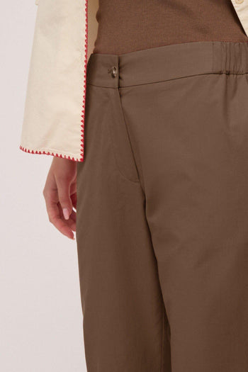 Pantalone carrot in popeline - 2