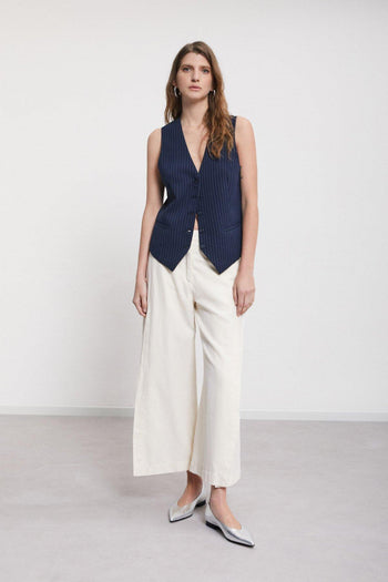 Pantalone culotte in cotone - 5