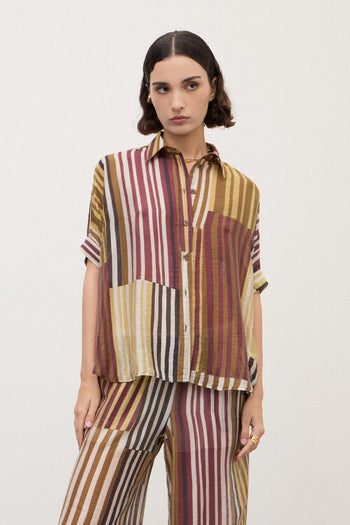 Camicia boxy fit a righe - 2
