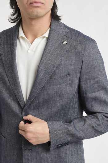 Giacca nuvola chevron lino e cotone - 6