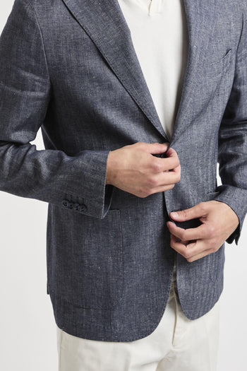 Giacca nuvola chevron lino e cotone - 5