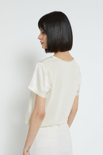 T-shirt in seta e viscosa - 5