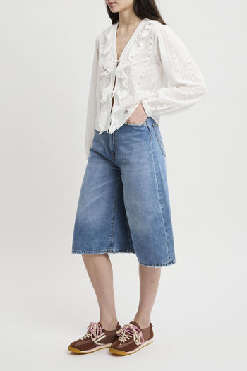 Top Evie in cotone con ricamo - 4