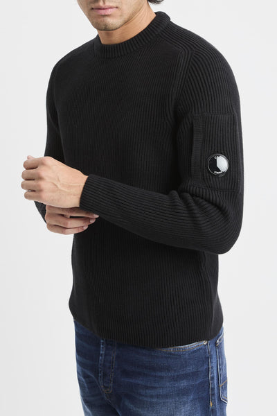 Maglia girocollo a coste