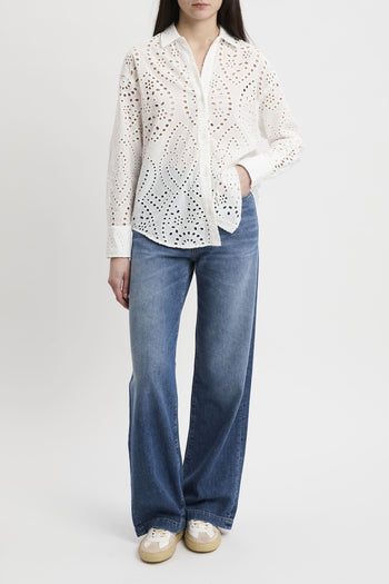 Camicia Cristal in cotone sangallo - 4