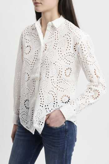 Camicia Meredith in cotone sangallo - 3