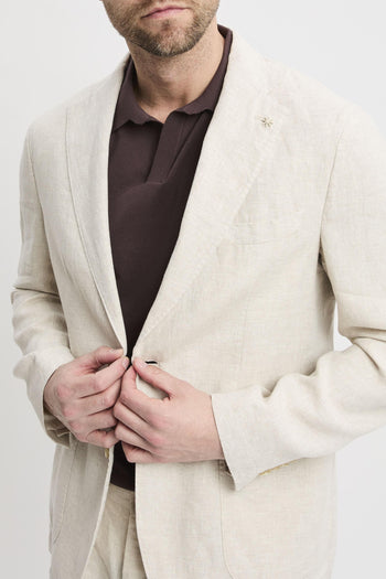 Abito in lino lavato beige - 4