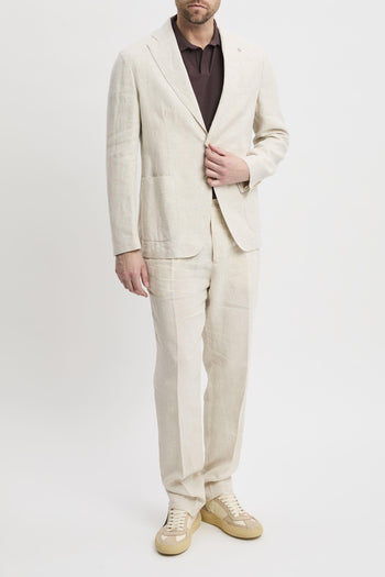 Abito in lino lavato beige - 9