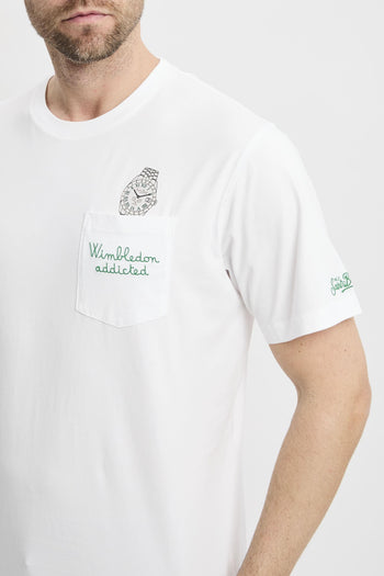 T-shirt Austin con orologio e ricamo "Wimbledon addicted" - 4