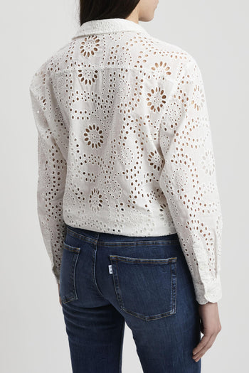 Camicia Meredith in cotone sangallo - 5