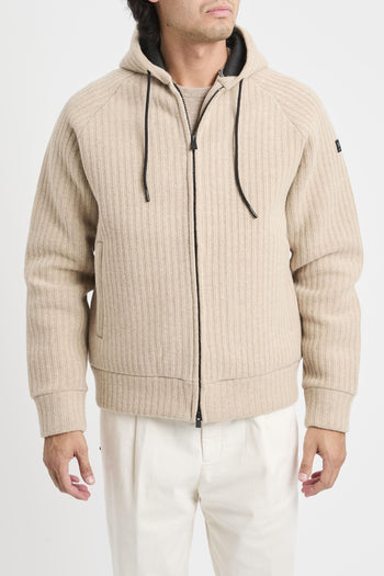 Giacca Carrel in maglia a coste con zip e cappuccio - 2