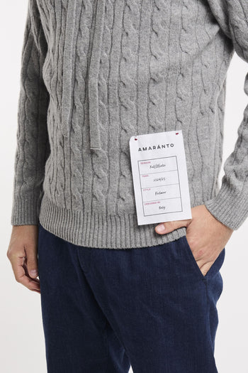 Maglia treccia con cappuccio - 5