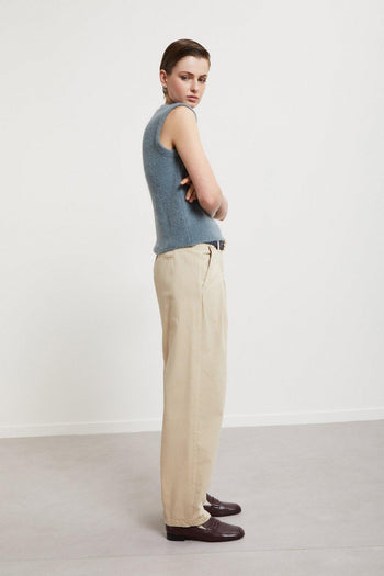 Pantalone dritto in gabardina - 4