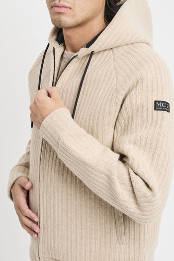 Giacca Carrel in maglia a coste con zip e cappuccio - 6