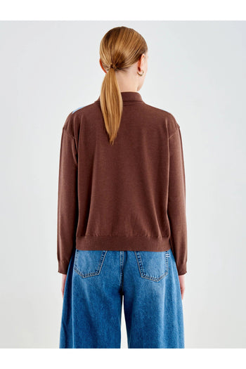 Polo in maglia a rombi - 3