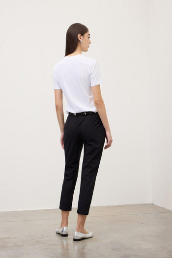 Pantalone carrot in popeline - 3