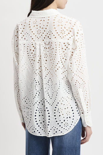 Camicia Cristal in cotone sangallo - 5