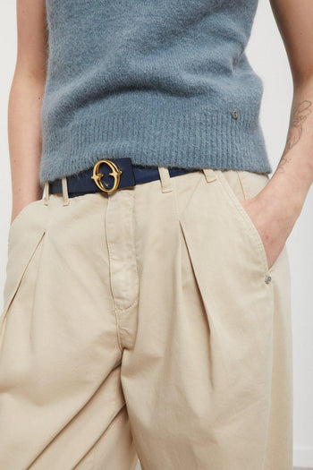 Pantalone dritto in gabardina - 3