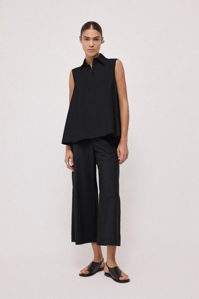 Pantalone cropped in popeline