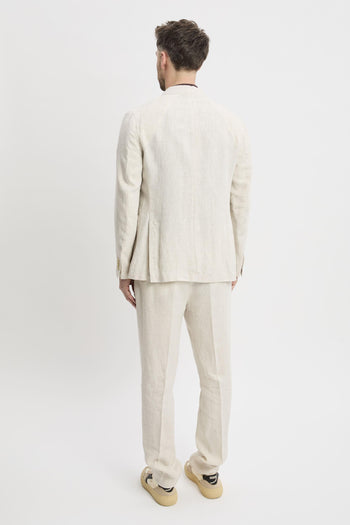 Abito in lino lavato beige - 8