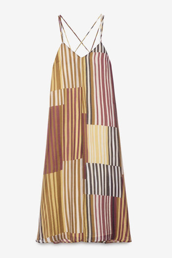 Abito lungo con scollo a V - 5